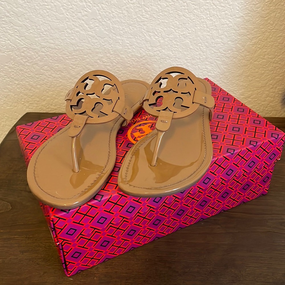 Tory Burch Tan Miller Sandals - Like New!
